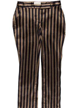 RARE Arje (Isabel Marant) gold striped straight leg / flare pants XS / 2